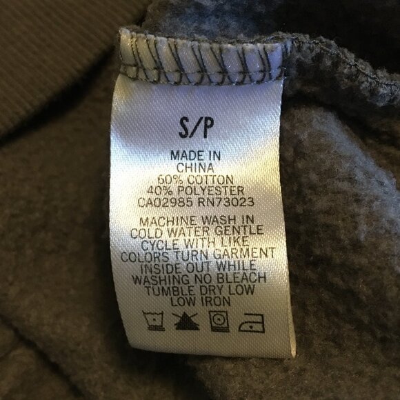 Soft Grey Preppy Aeropostale Cropped Fleecy Cotton Varsity Pullover Sweater - Picture 10 of 15